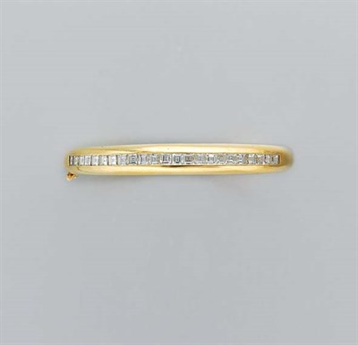 Lot 3202 - Gold and Diamond Bangle