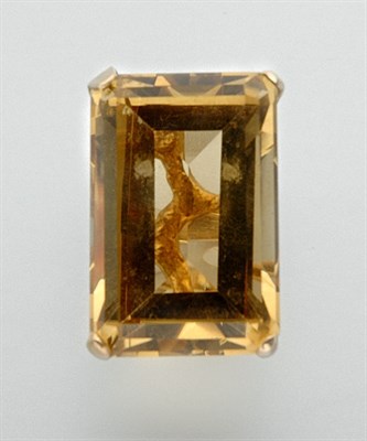 Lot 330 - Large Gold and Citrine Ring