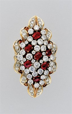Lot 3238 - Ruby and Diamond Cluster Ring