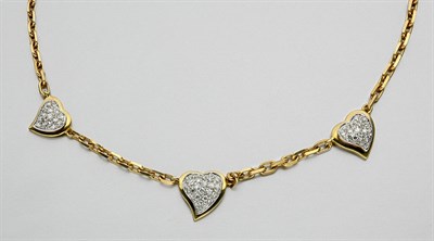 Lot 301 - Gold and Diamond Necklace