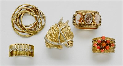 Lot 322 - Group of Gold, Diamond and Gem-Set Rings