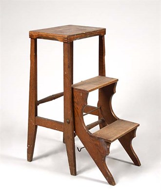 Lot 1185 - Late Victorian Folding Library Steps Height 29...