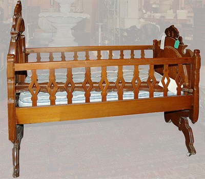 Lot 1365 - Victorian Style Walnut Infant's Bed Height 43...