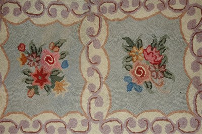 Lot 1560A - Floral Decorated Wool Hooked Rug Approximately...