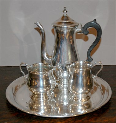 Lot 4670 - Lunt Sterling Silver Coffee Service; Together...