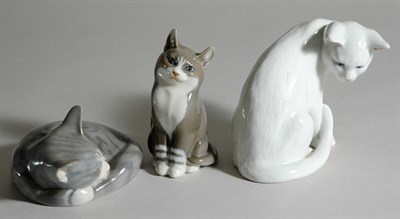 Lot 4672 - Three Royal Copenhagen Porcelain Figures of...