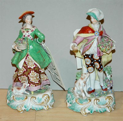 Lot 4242 - Pair of Continental Porcelain Figures with...