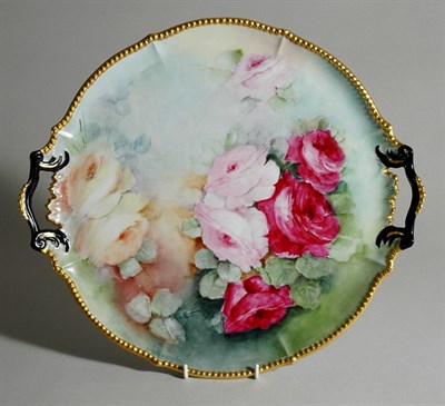Lot 4677 - Limoges Porcelain Floral Decorated Cake Plate...