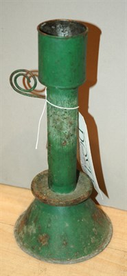 Lot 4248 - Tole Chamberstick 19th Century Height 11 inches.