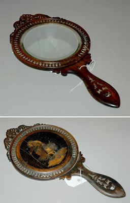 Lot 4256 - Continental Marquetry Inlaid Carved Wood Hand...