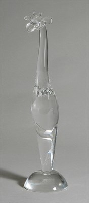 Lot 4681 - Steuben Glass Giraffe Height 14 3/4 inches.