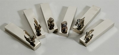 Lot 4683 - Set of Twelve Silver Plated Place Card Holders...