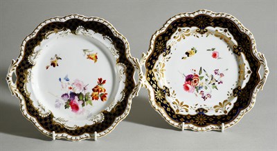 Lot 4685 - Pair of English Porcelain Cake Plates Diameter...