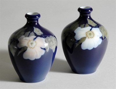 Lot 4704 - Pair of Royal Copenhagen Porcelain Vases...