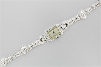 Lot 3409 - Diamond Wristwatch