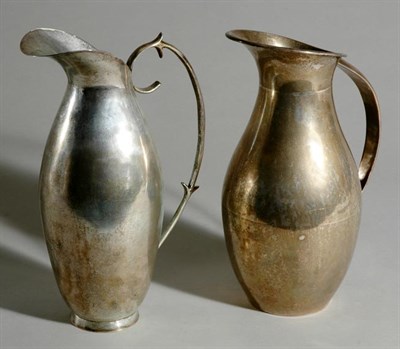 Lot 4267 - Two Mexican Sterling Silver Water Pitchers...