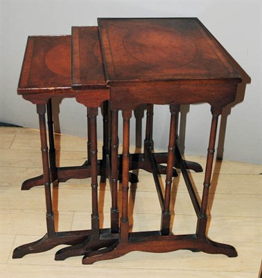 Lot 4471 - Regency Style Inlaid Mahogany Nest of Three...