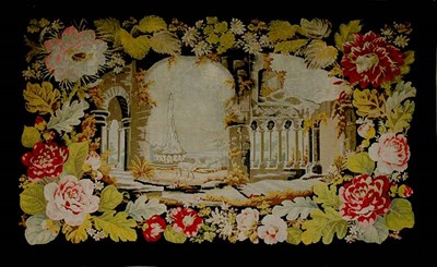 Lot 3772 - Needlework Carpet France Centered by a...