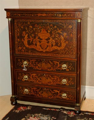 Lot 331 - Neoclassical Style Marquetry Inlaid Mahogany...