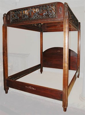 Lot 4183 - Rococo Style Oak Tester Bed Height 7 feet 6...