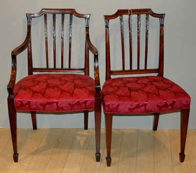 Lot 4391 - Set of Eight Federal Style Mahogany Dining...