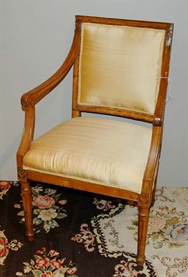 Lot 330 - Louis XVI Style Fruitwood Armchair 19th Century