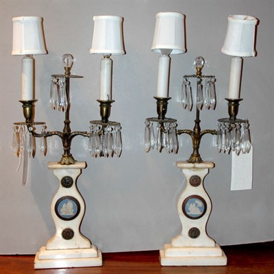 Lot 404 - Pair of George III Style Gilt-Metal and White...