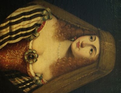 Lot 59 - Italian School 17th Century Lady In Striped...