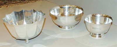 Lot 389 - Three Tiffany & Co. Sterling Silver Footed...