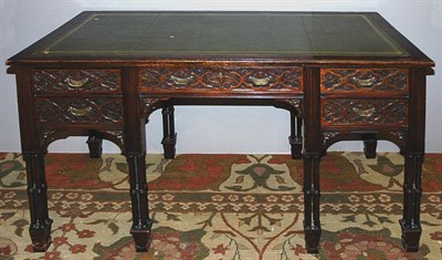 Lot 542 - Georgian Style Leather Top Mahogany Writing...