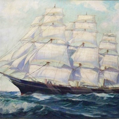 Lot 22 - Lester Joseph Chaney American, b. 1907 Ship at...