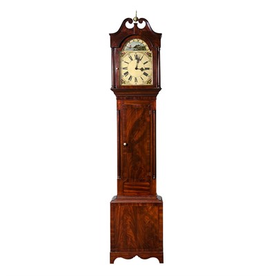 Lot 221 - Federal Mahogany Tall Case Clock Early 19th...