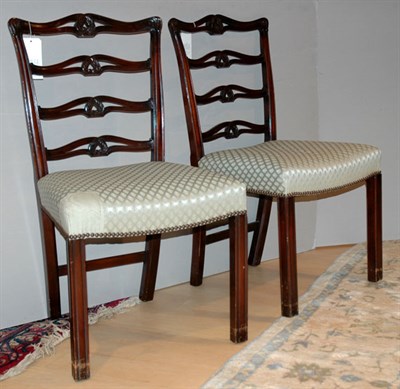 Lot 412 - Set of Six Georgian Style Mahogany Side Chairs