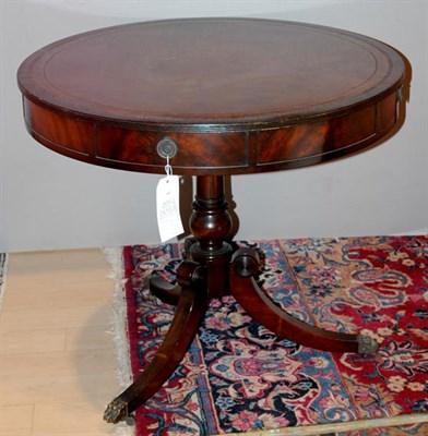 Lot 482 - Georgian Style Leather Top Mahogany Drum Table...