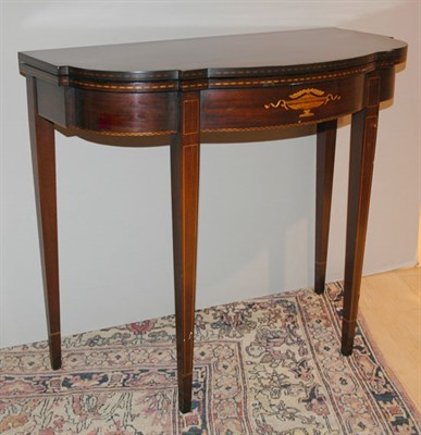 Lot 506 - Federal Style Inlaid Mahogany Fold-Over Table...