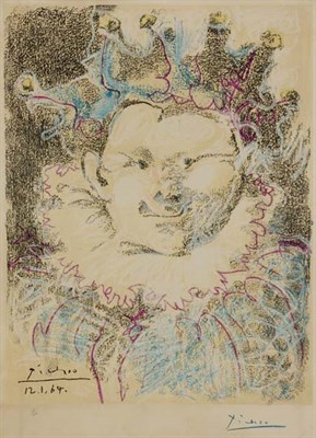 Lot 4372 - After Pablo Picasso CLOWN Color lithograph,...