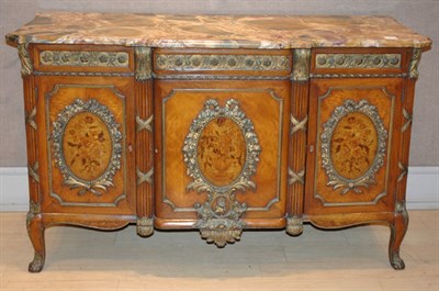 Lot 504 - Transitional Louis XV/XVI Marble Top Fruitwood...
