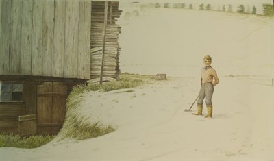 Lot 69 - Reynolds Thomas American, b. 1927 Winter Wood...