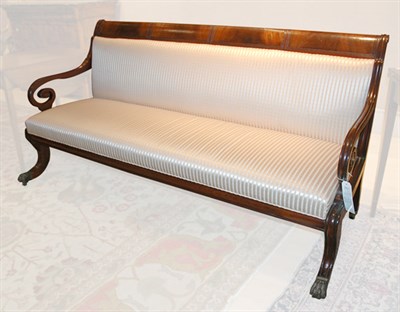 Lot 515 - Classical Mahogany Upholstered Settee Boston,...