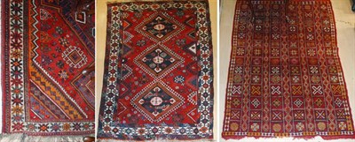 Lot 4516 - Three Assorted Rugs Two Shiraz rugs and a...