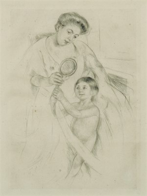 Lot 4176 - Mary Cassatt LOOKING INTO THE HAND MIRROR (B....