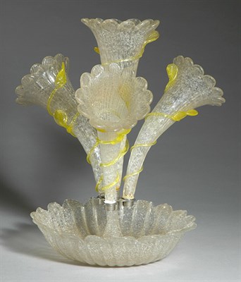 Lot 497 - Frosted Glass Epergne Height 15 1/2 inches.