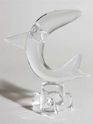 Lot 4721 - Steuben Glass Soaring Fish Sculpture Height 8...