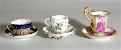 Lot 4723 - Three German Porcelain Collector's Teacups and...