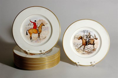 Lot 4724 - Set of Twelve Lenox Porcelain Equestrian...