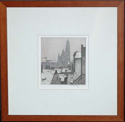 Lot 4128 - Josef Eidenberger [EUROPEAN CITY IN WINTER]...