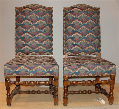 Lot 275 - Set of Ten Baroque Style Upholstered Walnut...