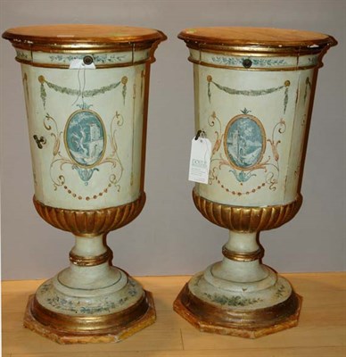 Lot 496 - Pair of Neoclassical Style Faux Marble Top...