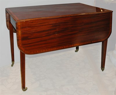 Lot 4234 - Georgian Style Inlaid Mahogany Pembroke Table...