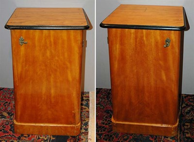 Lot 4223 - Pair of Continental Birch and Ebonized Wood...